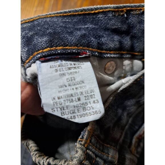 New Vintage Boys 5R Bugle Boy 1977 Brad Jr Elastic Waist Cotton Denim Blue Jeans - Picture 7 of 7